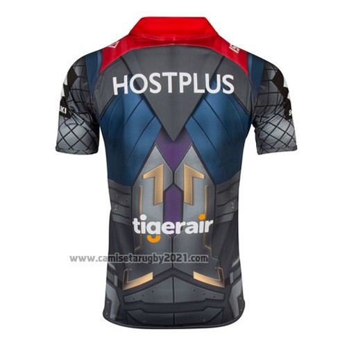Camiseta Melbourne Storm Thor Marvel Rugby 2017 Amarillo